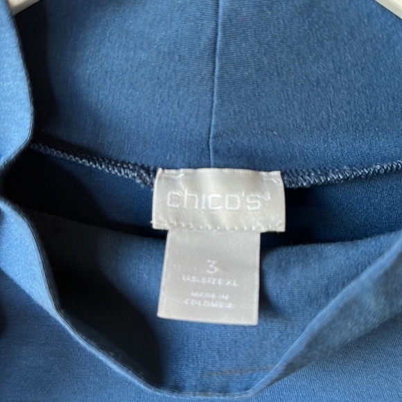 NWT Chico's SOFT CHIC Mock Neck Short Sleeve Tunic Size 3 - Picture 7 of 14